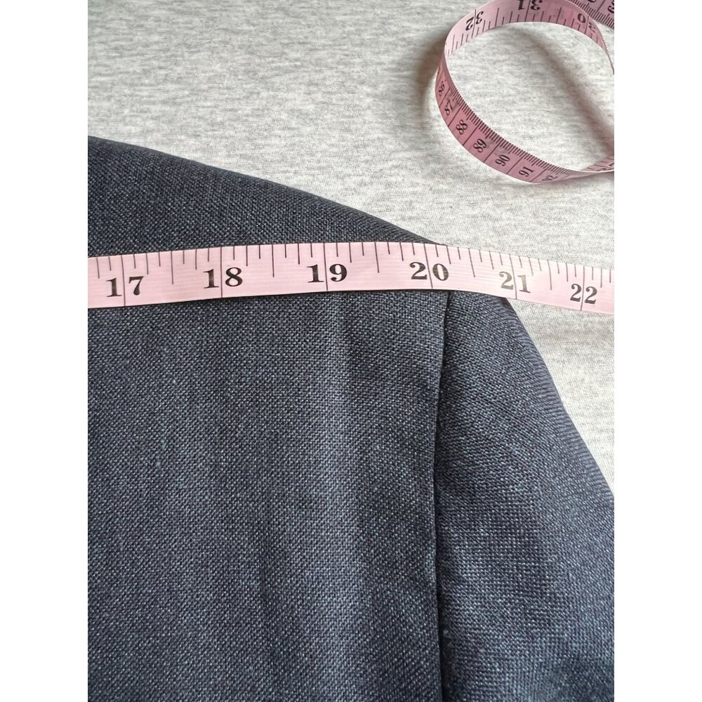 Jos A Bank Navy Sport Jacket Blazer Mens 43‎ Regular Classic Linen Wool Blend - Picture 13 of 16